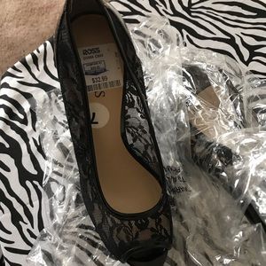 Guess patent lace heels